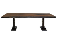 Forge - Rectangular Dining Table (Live Edge) - Brown
