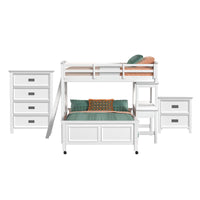 Hampton Kids - Loft With Ladder And Desk With Speaker Bedroom Set