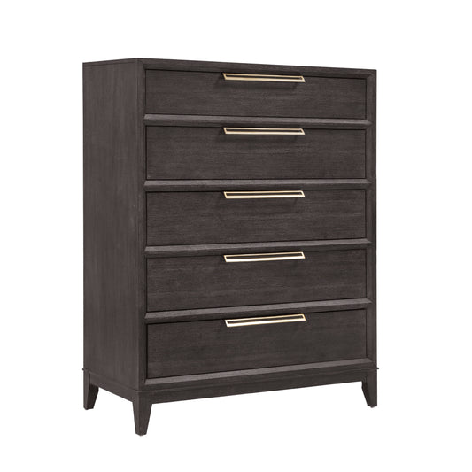 Quincy - 5-Drawer Chest - Black