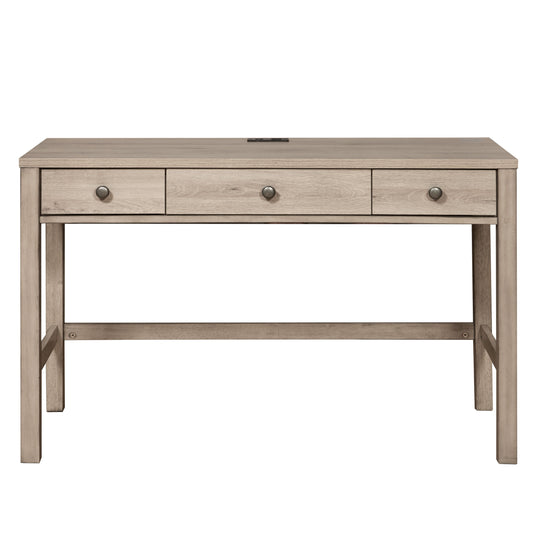 River Creek - Kids 3-Drawer Usb Charging Desk - River Birch Brown