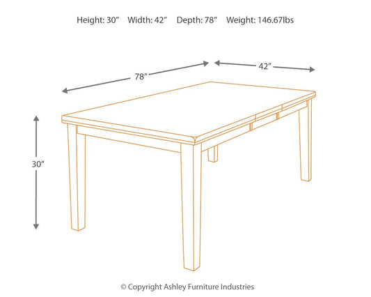 Ralene - Medium Brown - Rectangular Dining Room Butterfly Extension Table