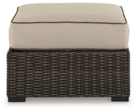 Coastline Bay - Brown - Ottoman With Cushion