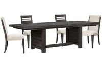 Plum Creek - 5 Piece Extendable Trestle Dining Table Set