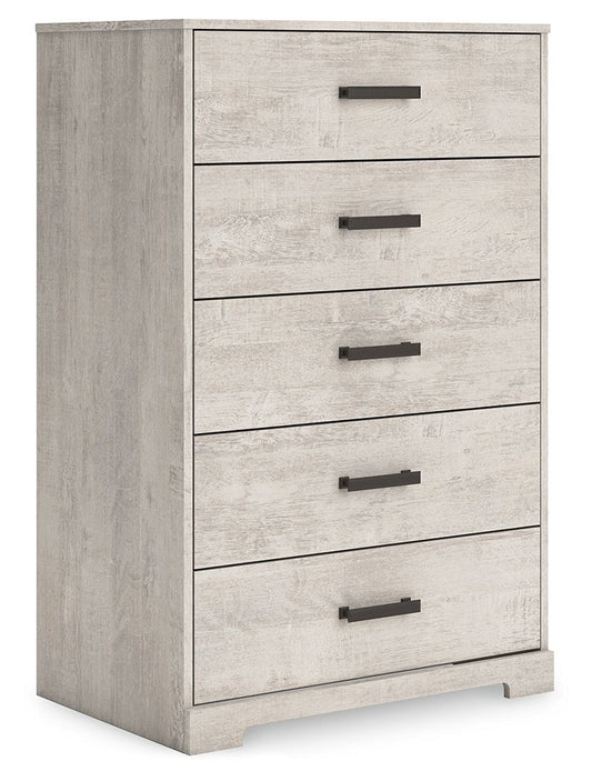 Shawburn - Whitewash - Five Drawer Chest