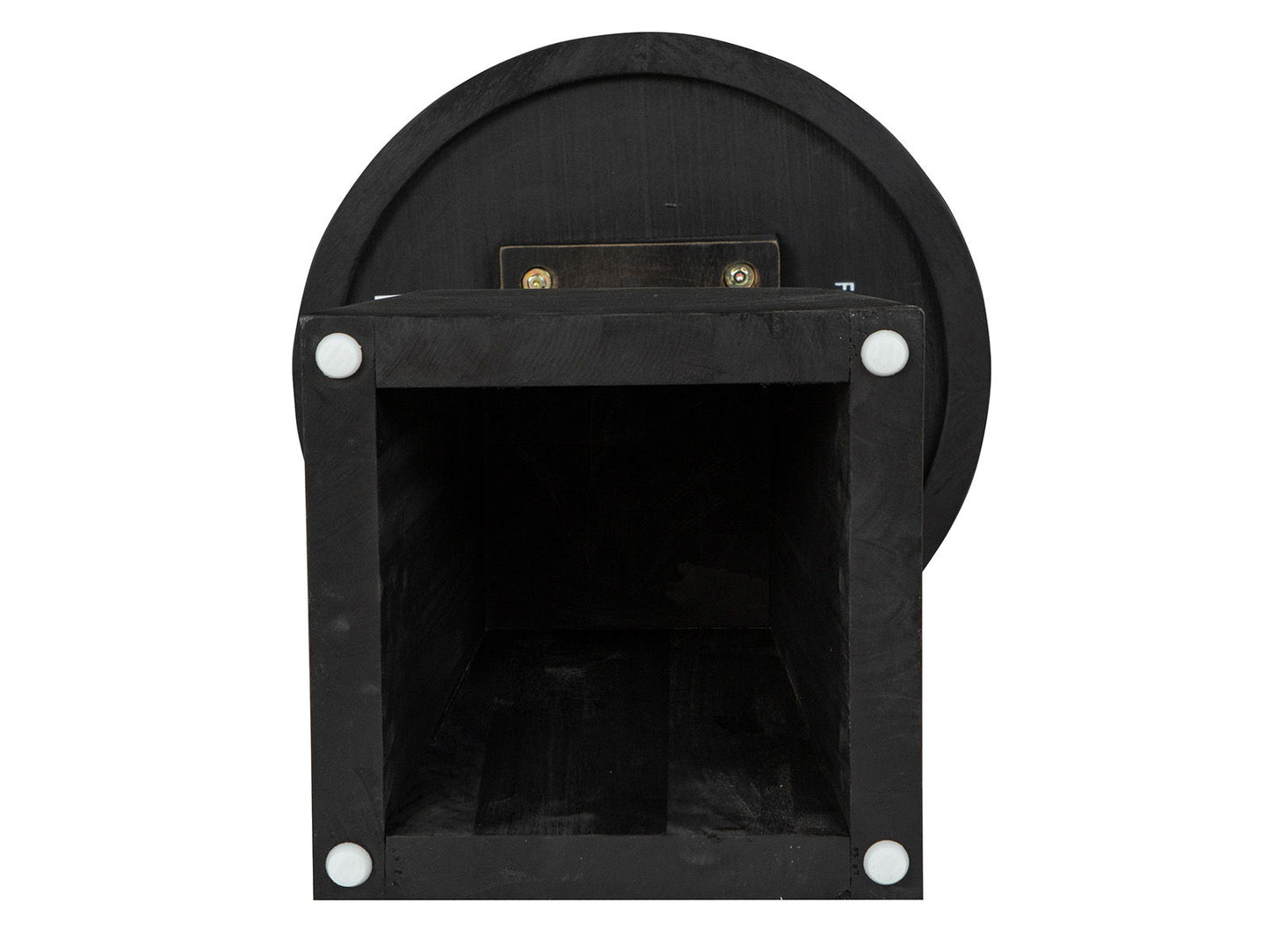 Lindon - Dark Round Pedestal Accent End Table - Belgian Wheat