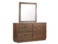 Selena - Double Drawer Dresser With Landscape Mirror - Brown