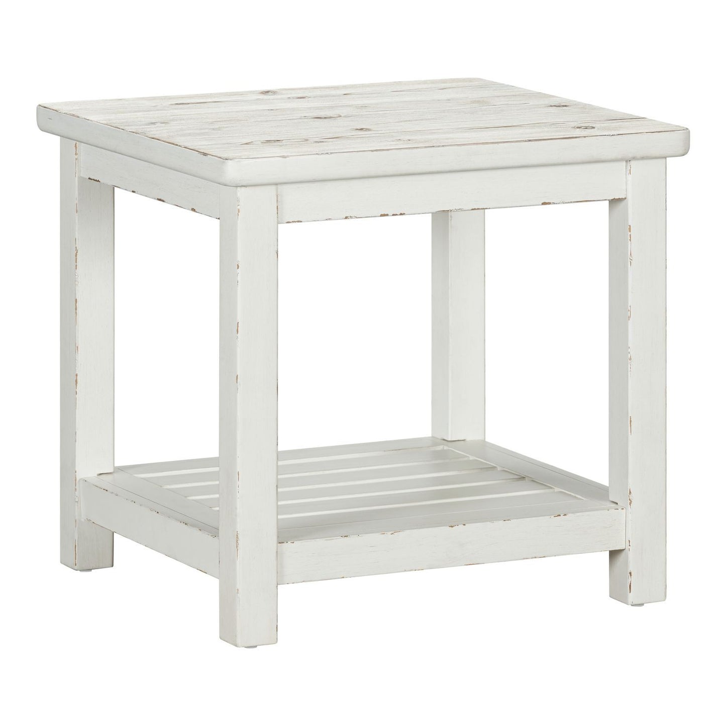 Backroads - End Table - Weathered White & Parchment Brown