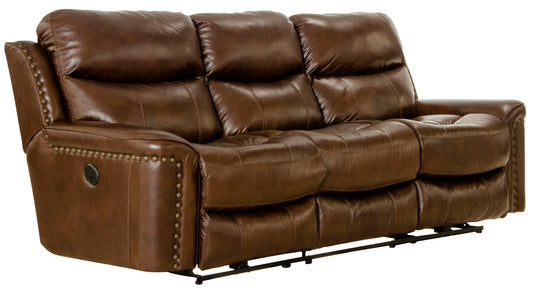 Ceretti - Power Reclining Sofa - Brown Italian Top Grain Leather Match