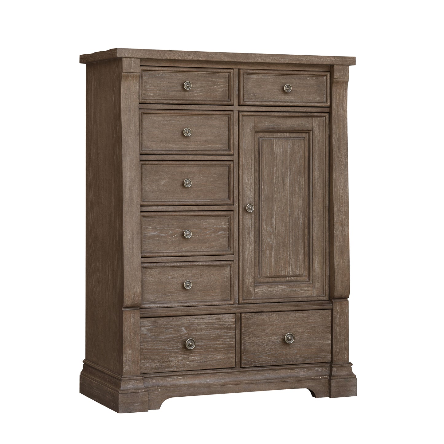 Lawson's Creek - 8-Drawer Door Chest - Dark Brown