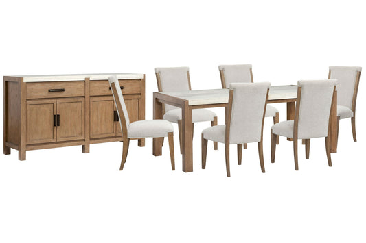 Plum Creek - 8 Piece Rectangular Dining Table Set