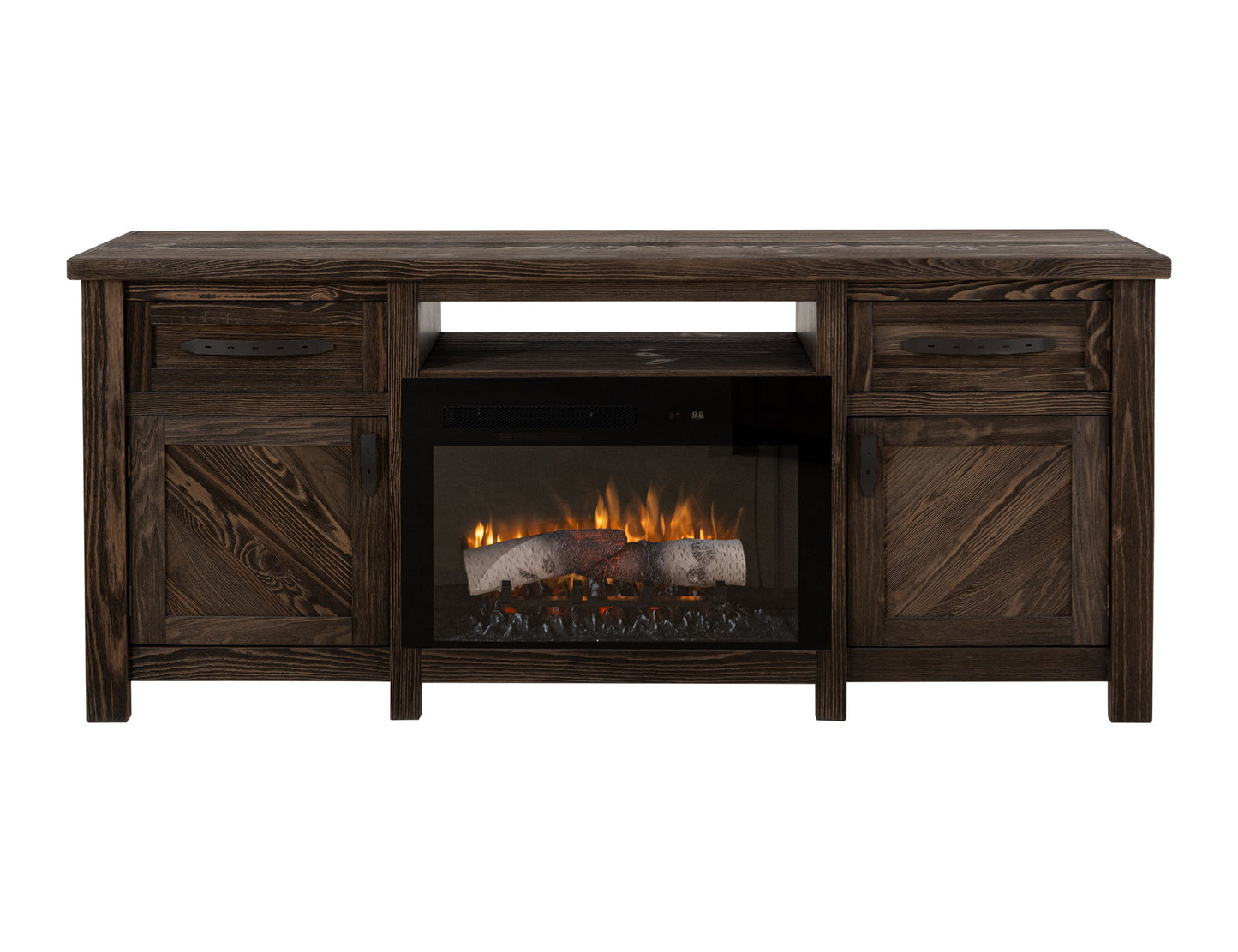 Dutton - TV Stand For Electric Fireplace - Rookwood Brown