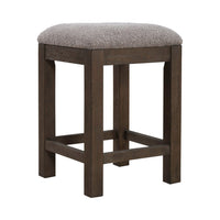 Cascade Falls - Upholstered Console Stool - Satin Espresso / Gray