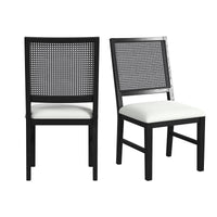 Bahama Breeze - Fabric Dining Chair (Set of 2) - White / Black