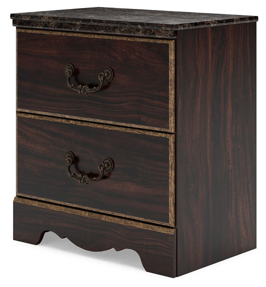 Glosmount - Two-tone - Two Drawer Night Stand