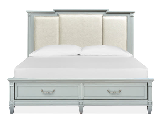 Glenbrook - Complete Panel Storage Bed With Upholstered Headboard