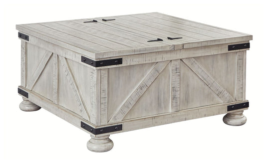 Carynhurst - Whitewash - Cocktail Table with Storage