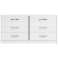 Flannia - White - Six Drawer Dresser - 29'' Height