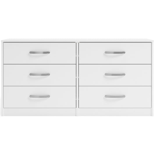 Flannia - White - Six Drawer Dresser - 29'' Height