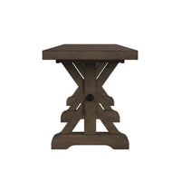 Yellowstone - Dining Bench With Metal Bar Cross - Medium Brown