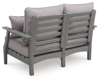 Cove Beach - Loveseat With Cushion - Gray