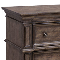 Woodbury - Two Drawer Nightstand with USB - Cowboy Boots Brown