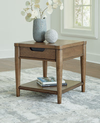 Roanhowe - Brown - Rectangular End Table