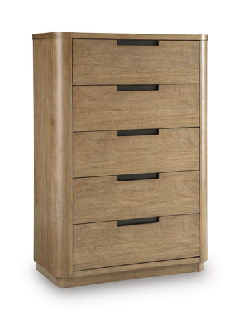 Pamaria - Five Drawer Chest - Light Brown