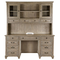 Lancaster - Credenza With Hutch - Dove Tail Grey