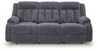 Observation - Steel - Reclining Power Sofa With Drop Down Table