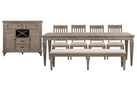 Lancaster - 7 Piece Extendable Rectangular Dining Table Set