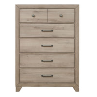 River Creek - Kids 5-Drawer Vertical Chest - River Birch Brown