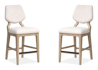 Sunset Cove - Counter Chair With Upholstered Seat and Back (Set of 2) - Sanibel Brown
