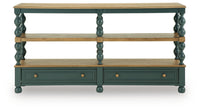 Finnworth - Console Sofa Table - Blue / Brown