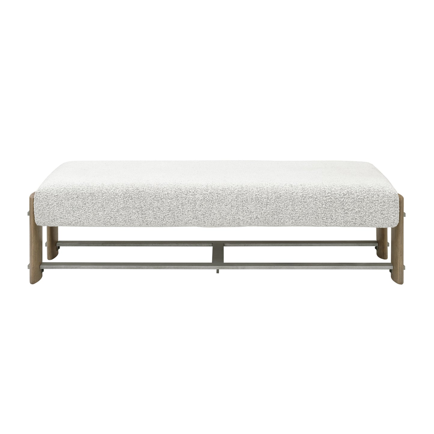 Modern Upholstered  Ottoman Bench - Gray