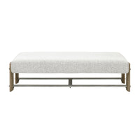 Modern Upholstered  Ottoman Bench - Gray