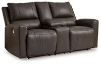 Boxmere - Storm - Dbl Power Reclining Loveseat with Console