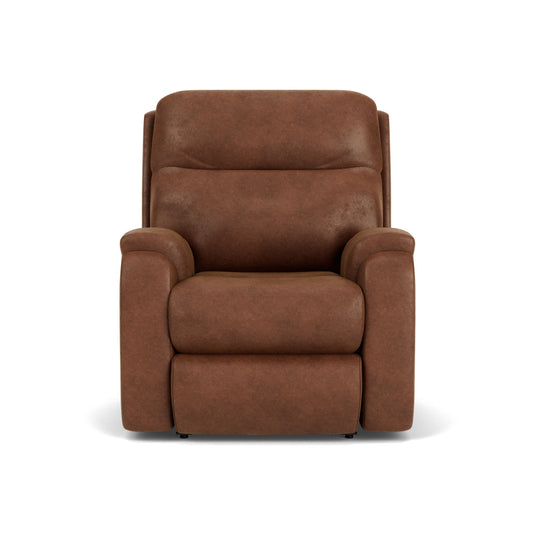 Penn - Transitional Fabric Power Rocking Recliner With Power Headrest & Lumbar