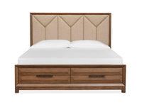 Callisto - Upholstered Panel Storage Bed