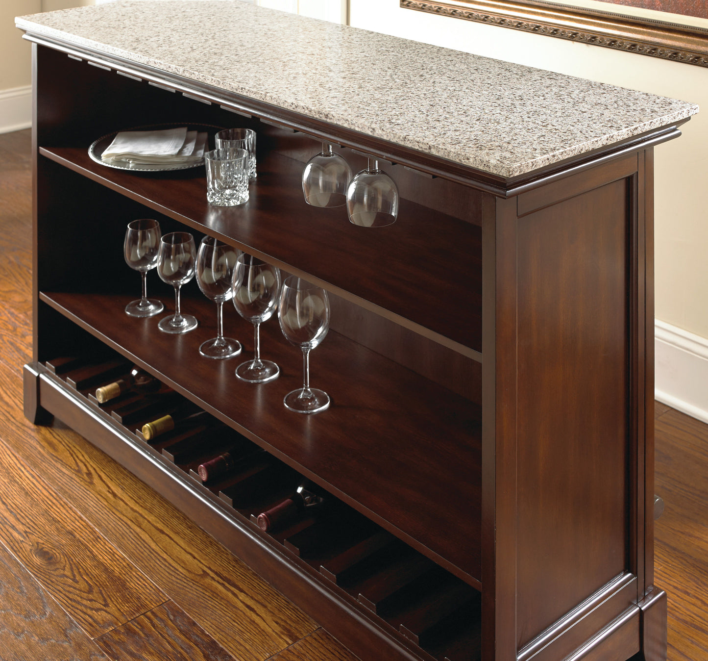 Newbury - Silverstone Top Bar Unit - Dark Brown