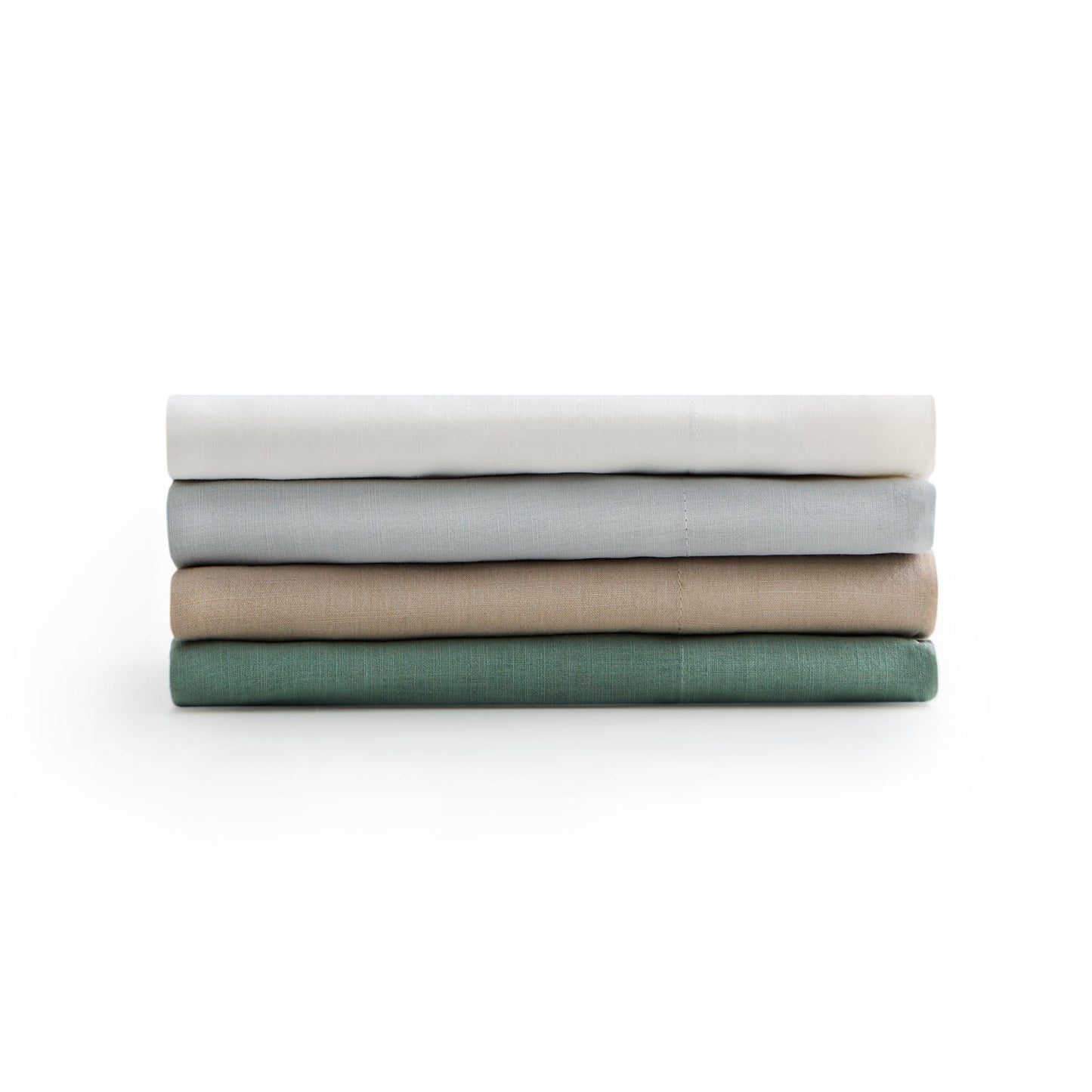 Linen-Weave Cotton Queen Sheet Set - Fog