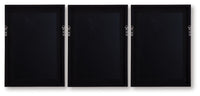 Jossletts - Orange / Black / Ivory - Wall Art Set (Set of 3)