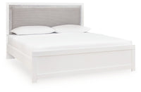 Maeling - King Upholstered Panel Bed - White