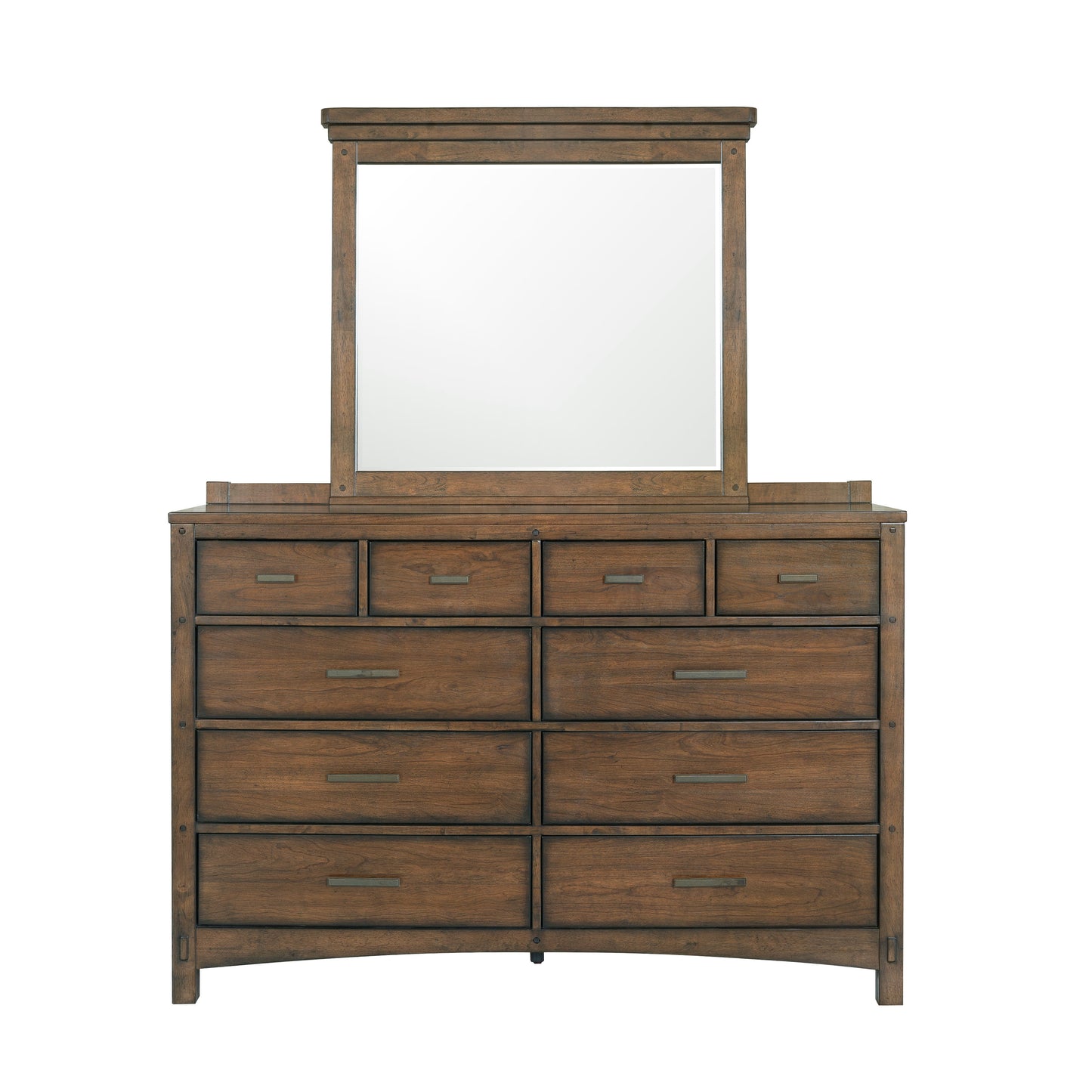 Seneca - Beveled Glass Dresser Mirror - Brown