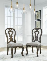 Maylee - Dining Upholstered Side Chair (Set of 2) - Dark Brown