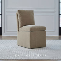 Accent Dining - Accent Dining Chair With Casters