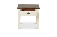 Cayla - End Table - Dark Oak / White