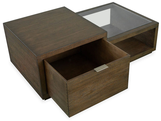 Merrick - Rectangular Cocktail Table With Casters - Homestead Brown