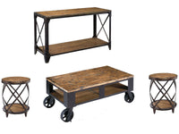 Pinebrook - Rectangular 2 Braking Casters Cocktail Table Set