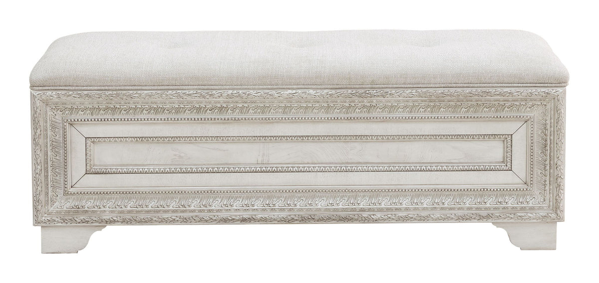 Camila - Storage Bed Bench - Creamy White
