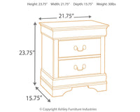 Alisdair - Reddish Brown - Two Drawer Night Stand